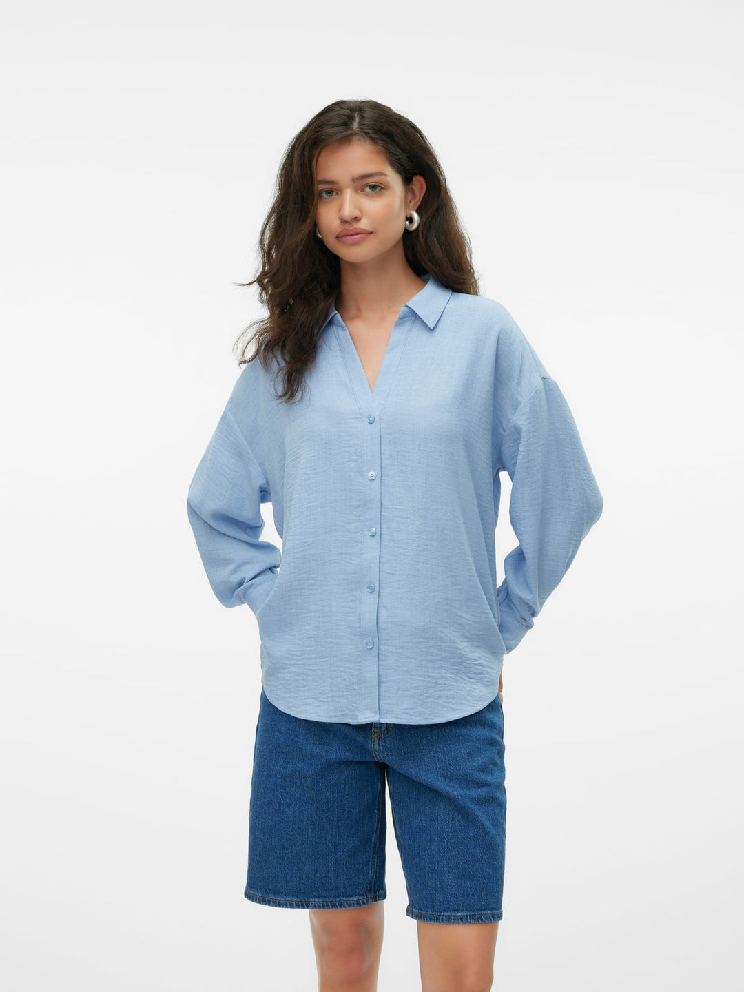 VERO MODA 10316389 melaney blouse lichtblauw – dames