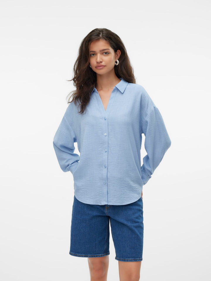 VERO MODA 10316389 melaney blouse lichtblauw