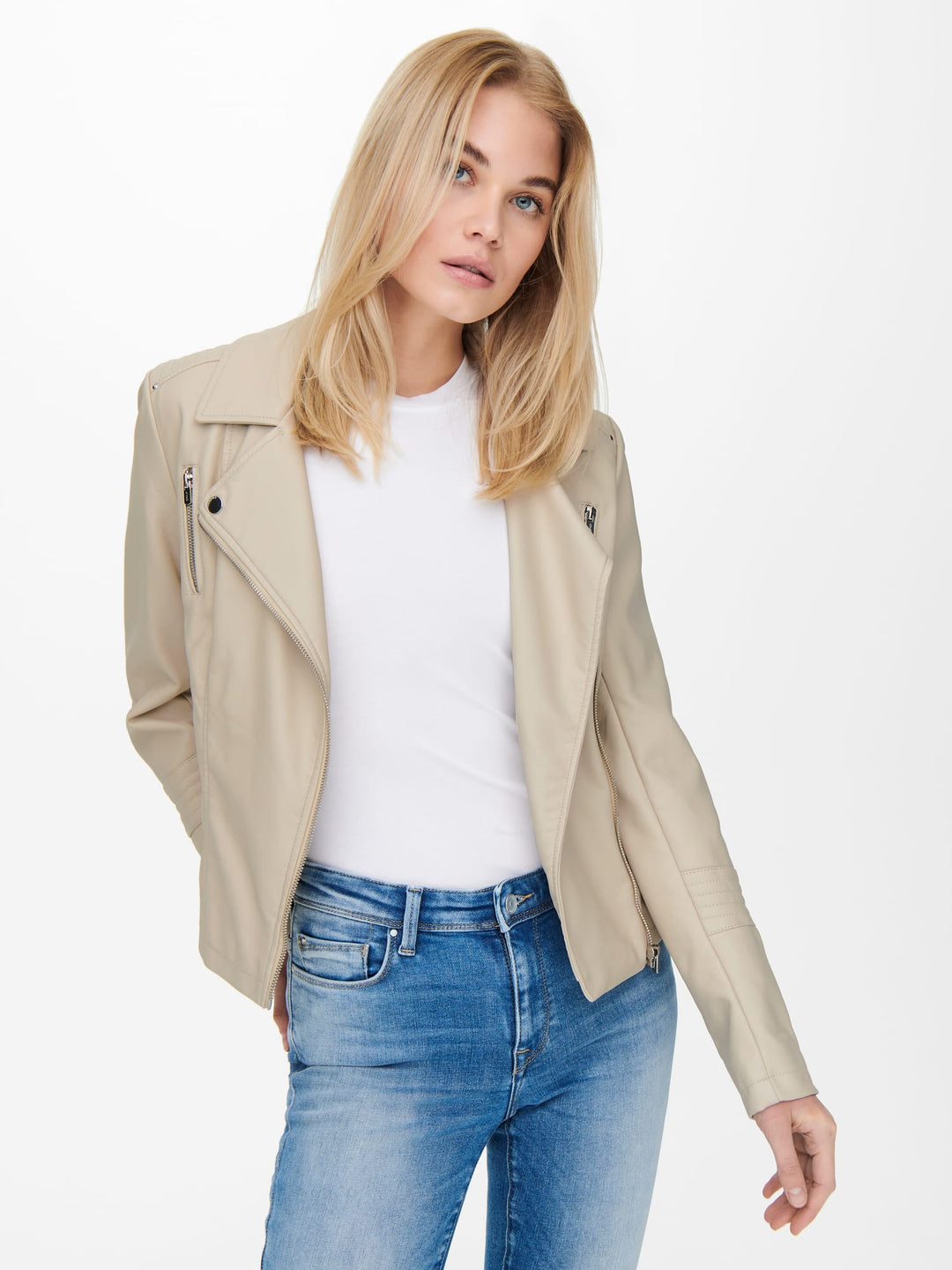 Only Gemma bikerjack beige – dames