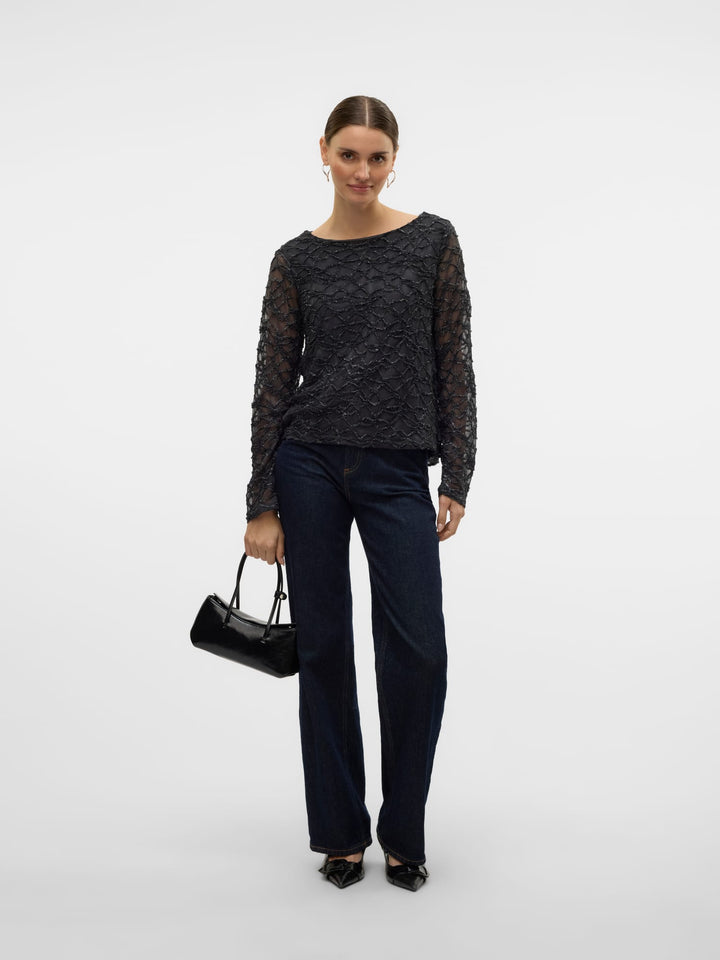 VERO MODA Elga top antraciet – dames