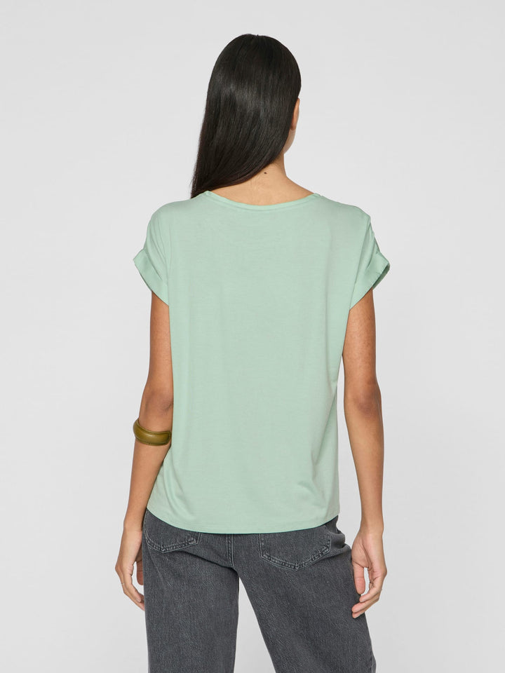 Vila ellette blouse mint – dames t-shirt k/m