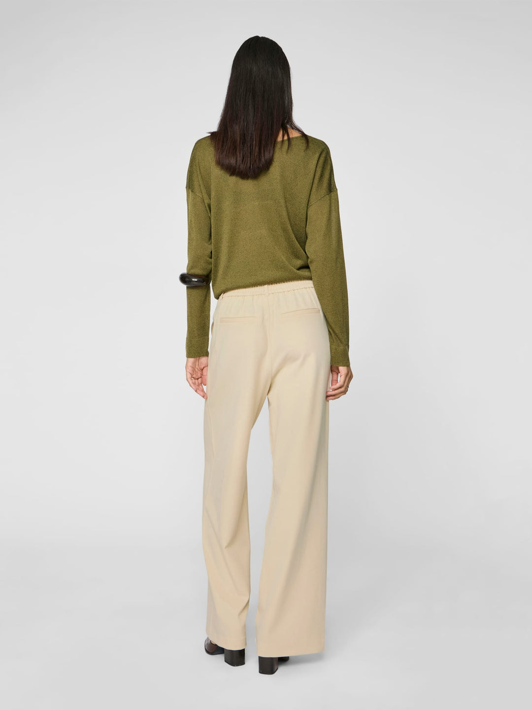 Vila 14087407 varone lange broek zand – dames