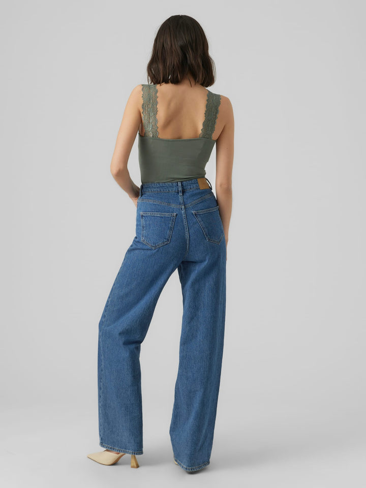 VERO MODA VMROSA SL TOP donkergroen – dames singlet