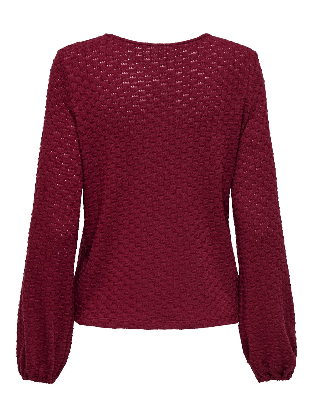 Only 15356111 Belle t-shirt l/m dames – wijnrood