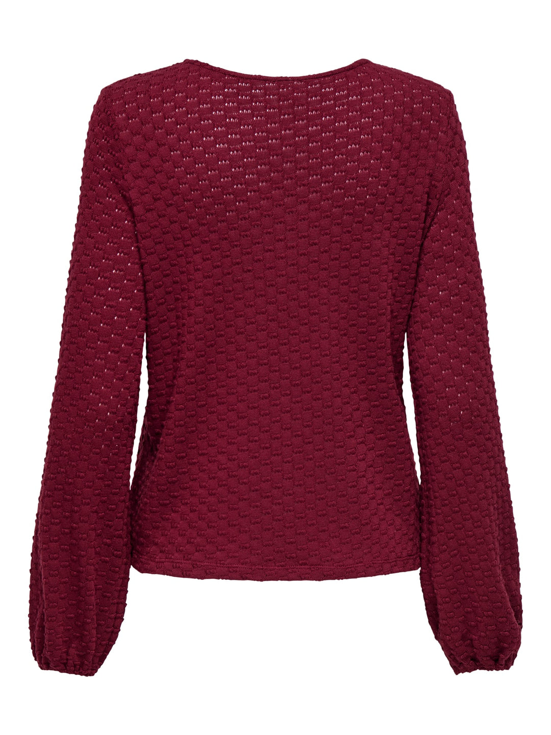 Only 15356111 Belle t-shirt l/m dames – wijnrood