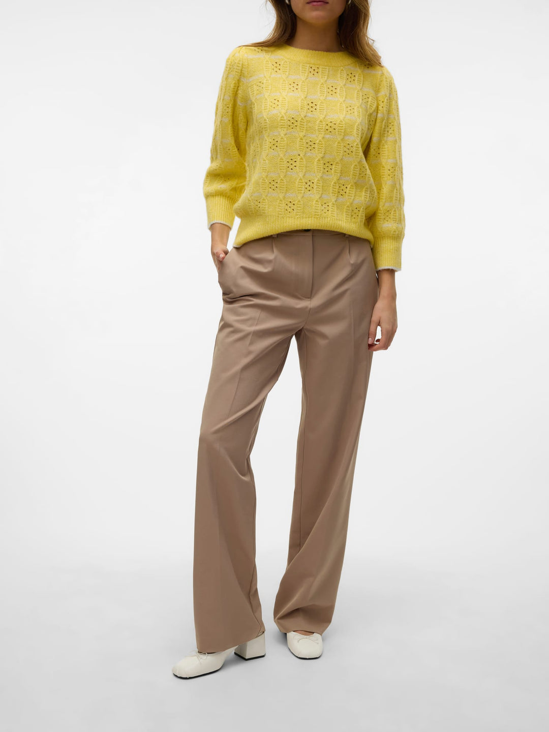VERO MODA Raya lange broek camel – dames - L34