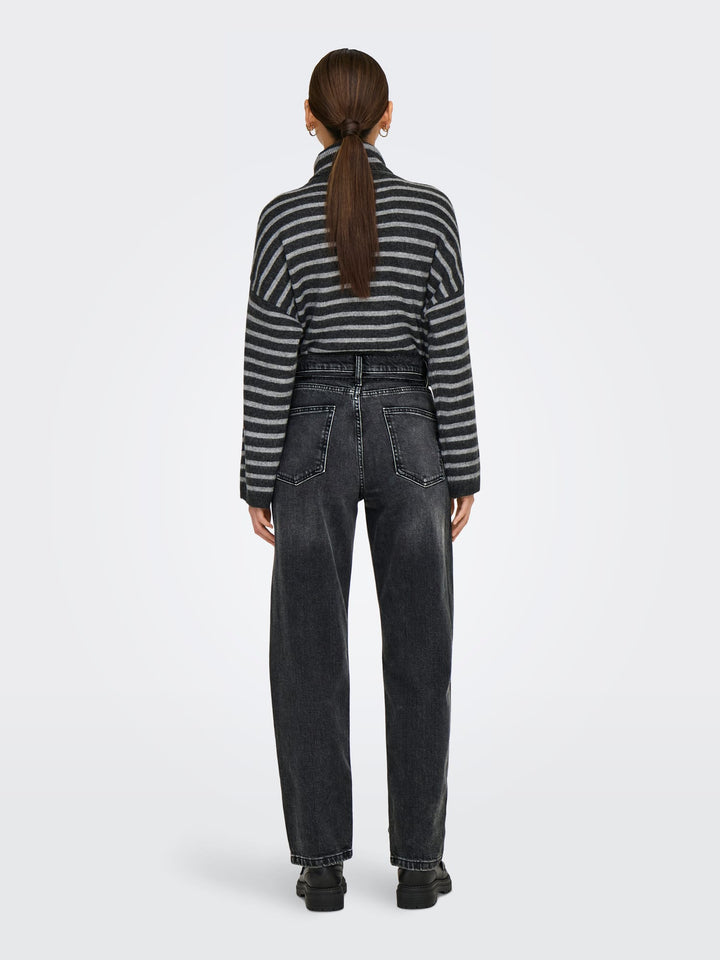 Only Gypsy jeans regular-straight fit zwart – dames - Black Denim