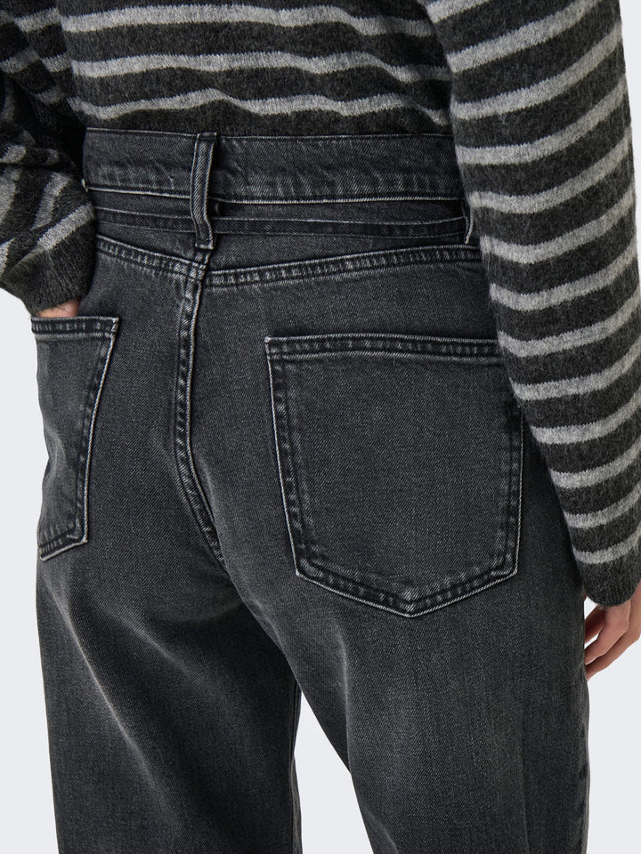 Only Gypsy jeans regular-straight fit zwart – dames - Black Denim