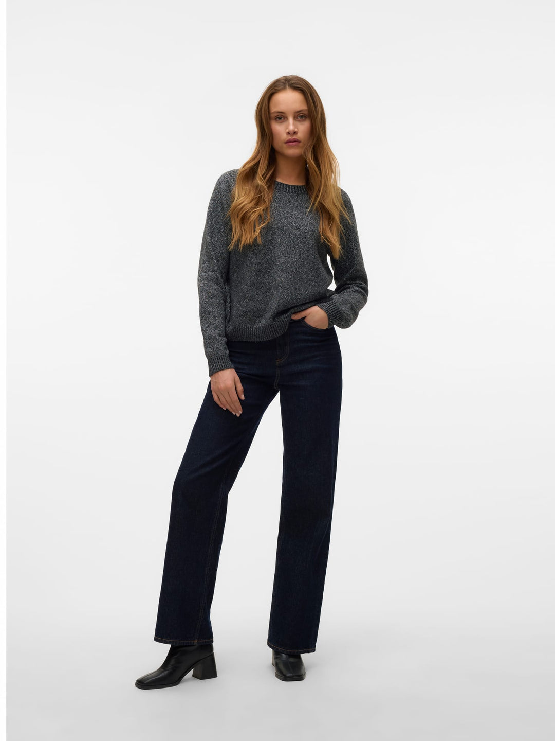 VERO MODA doffyshine trui antraciet – dames