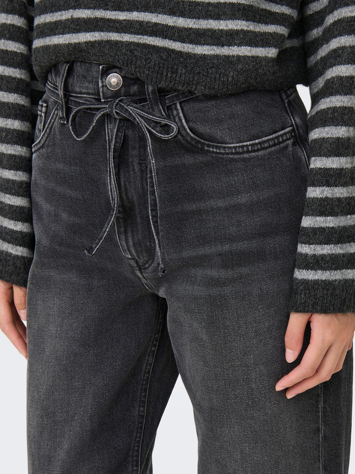Only Gypsy jeans regular-straight fit zwart – dames - Black Denim