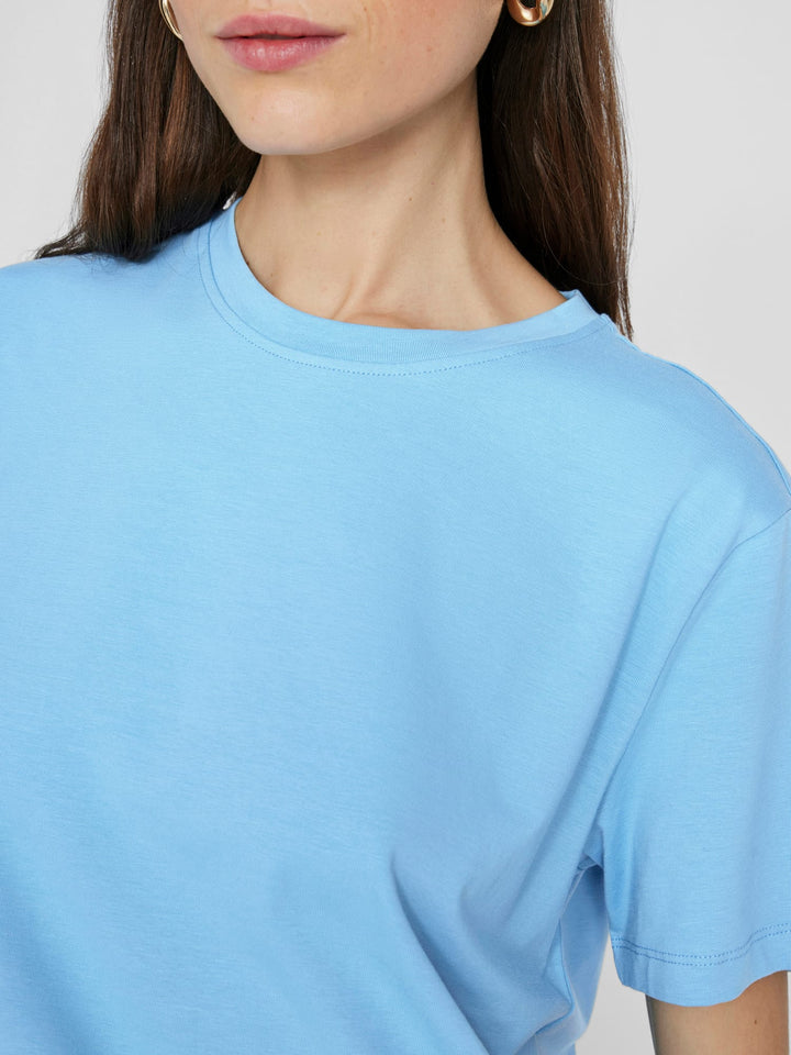 Vila VINORA S/S T-shirt lichtblauw – dames