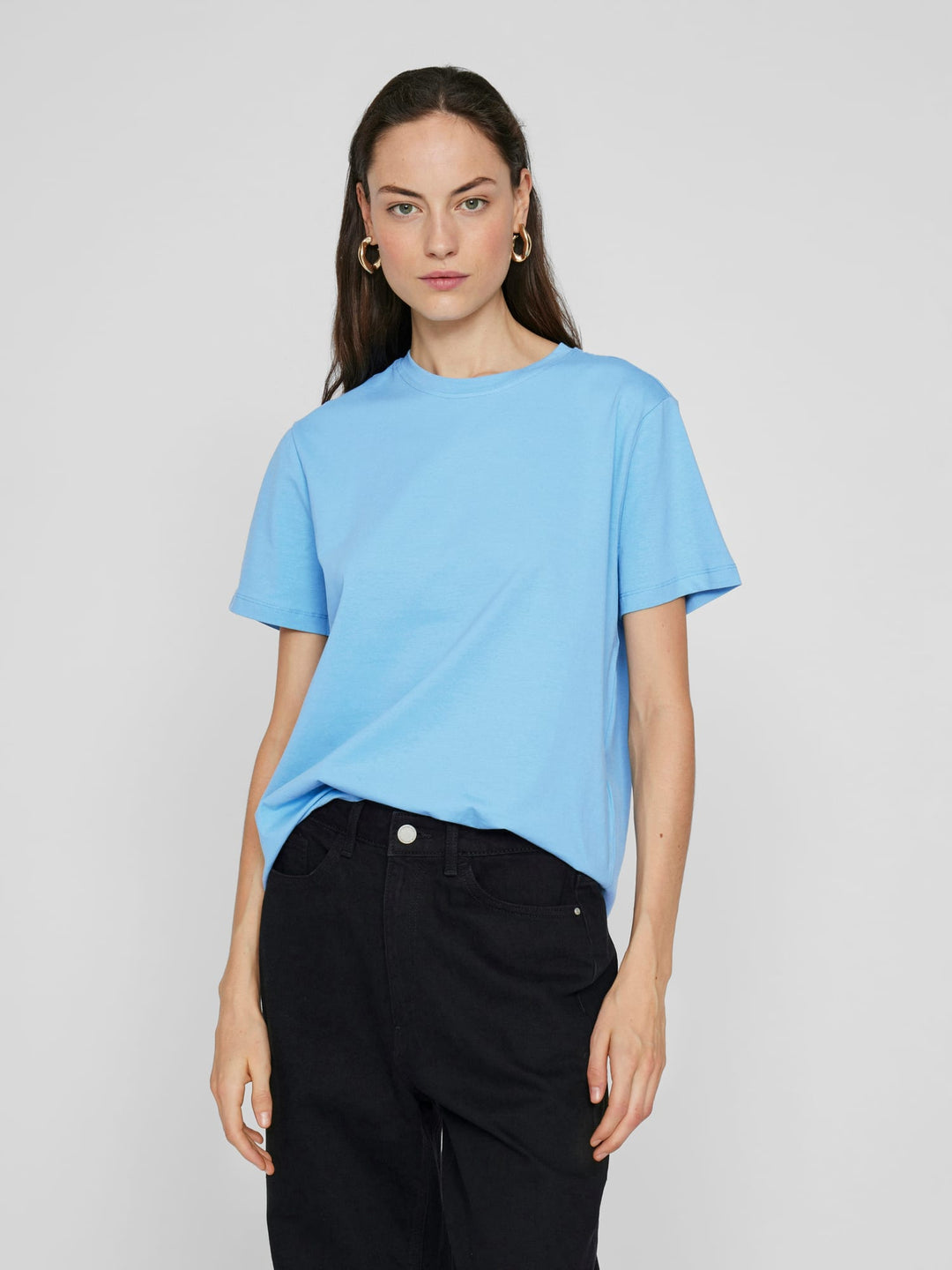 Vila VINORA S/S T-shirt lichtblauw – dames