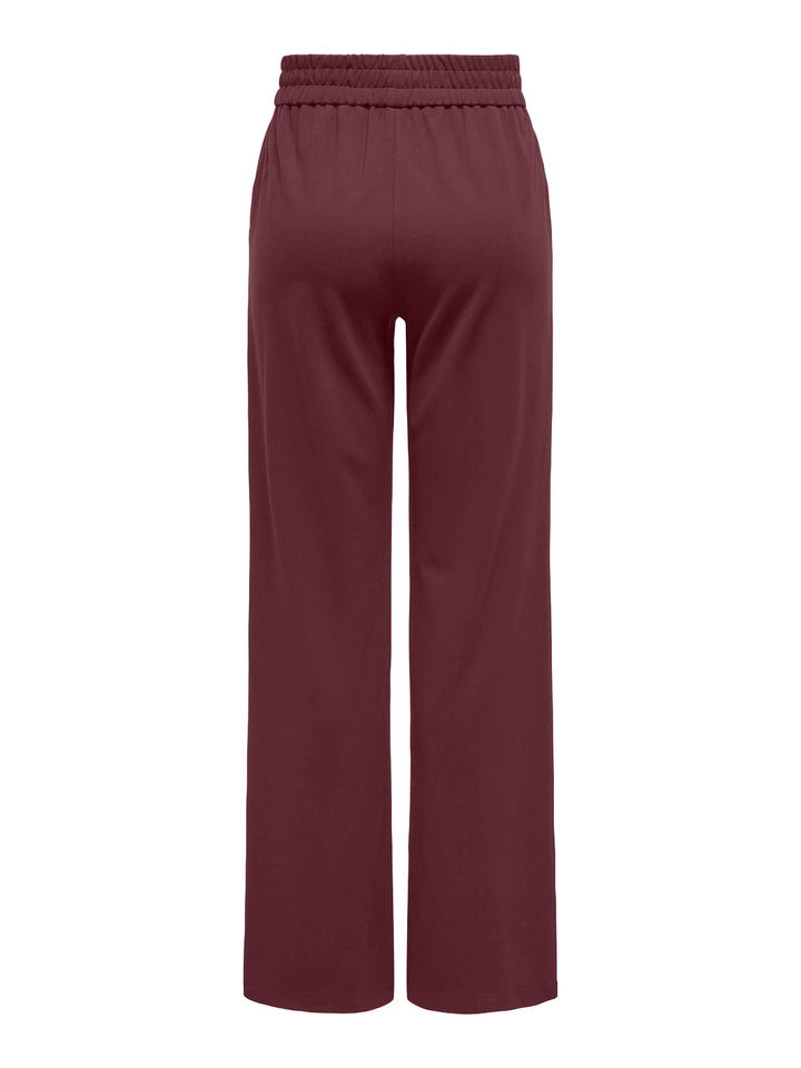 Only 15235076 Poptrash lange broek dames bordeaux - L32