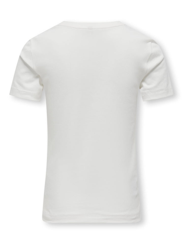Kids Only KOGDOLLA S Life S/S Studs Top – meisjes - Off-white