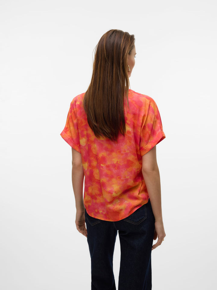 VERO MODA Ciana top oranje dessin – dames
