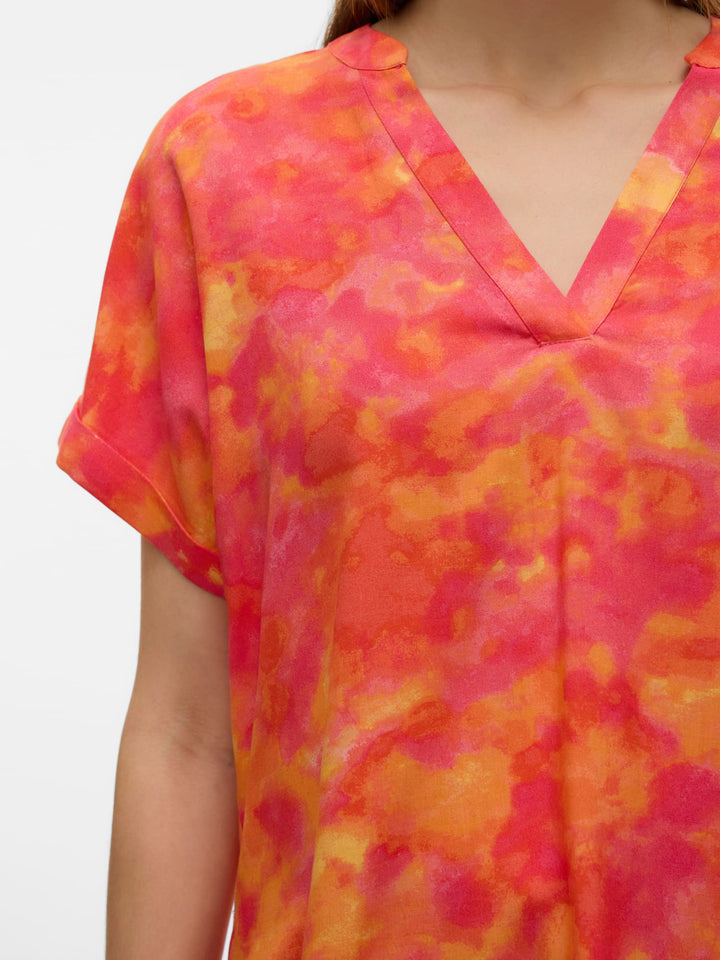 VERO MODA Ciana top oranje dessin – dames