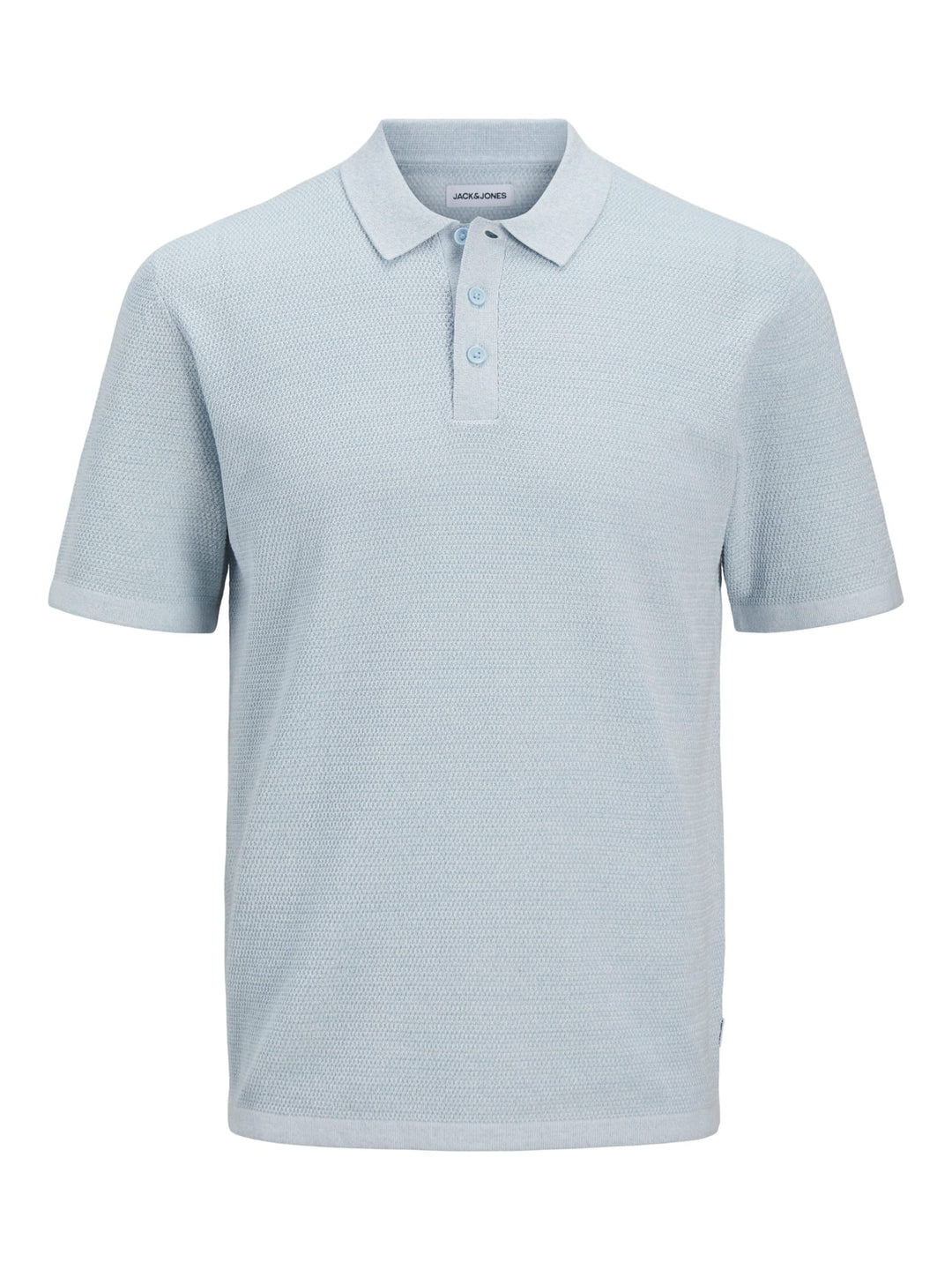 Jack & Jones JJEGEORGE KNIT POLO SS SN – heren - Lichtblauw