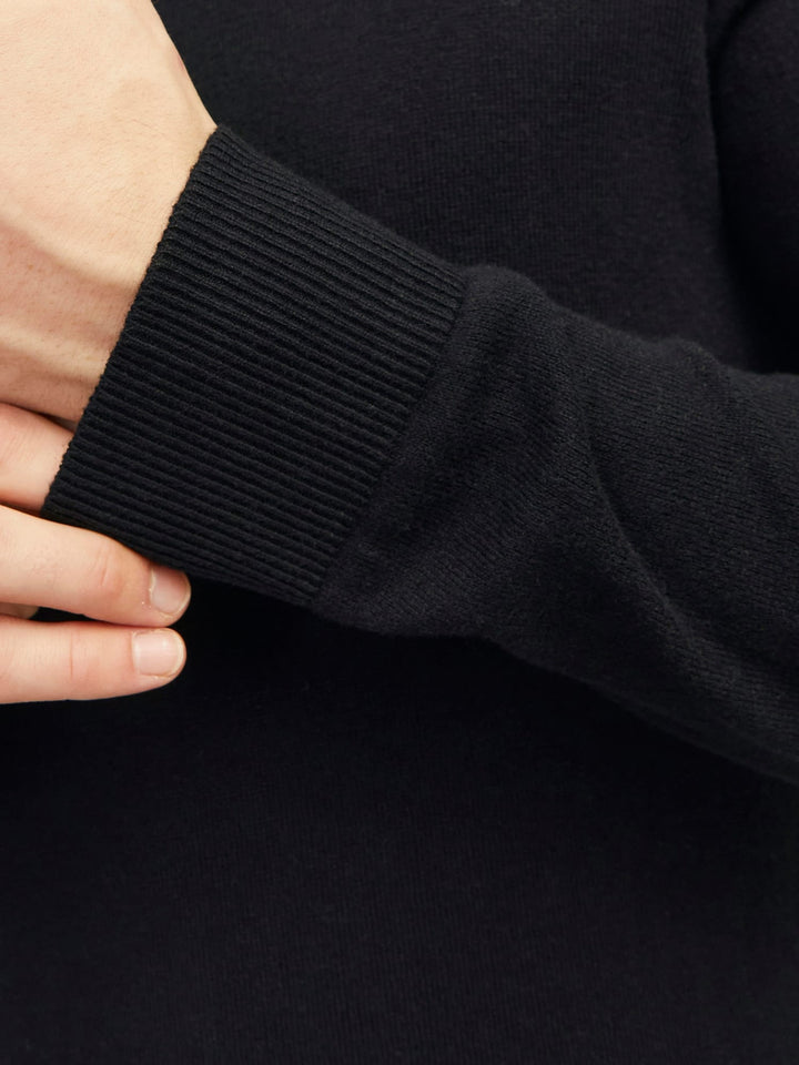 Jack & Jones JJEEMIL KNIT HALF ZIP NOOS trui heren zwart