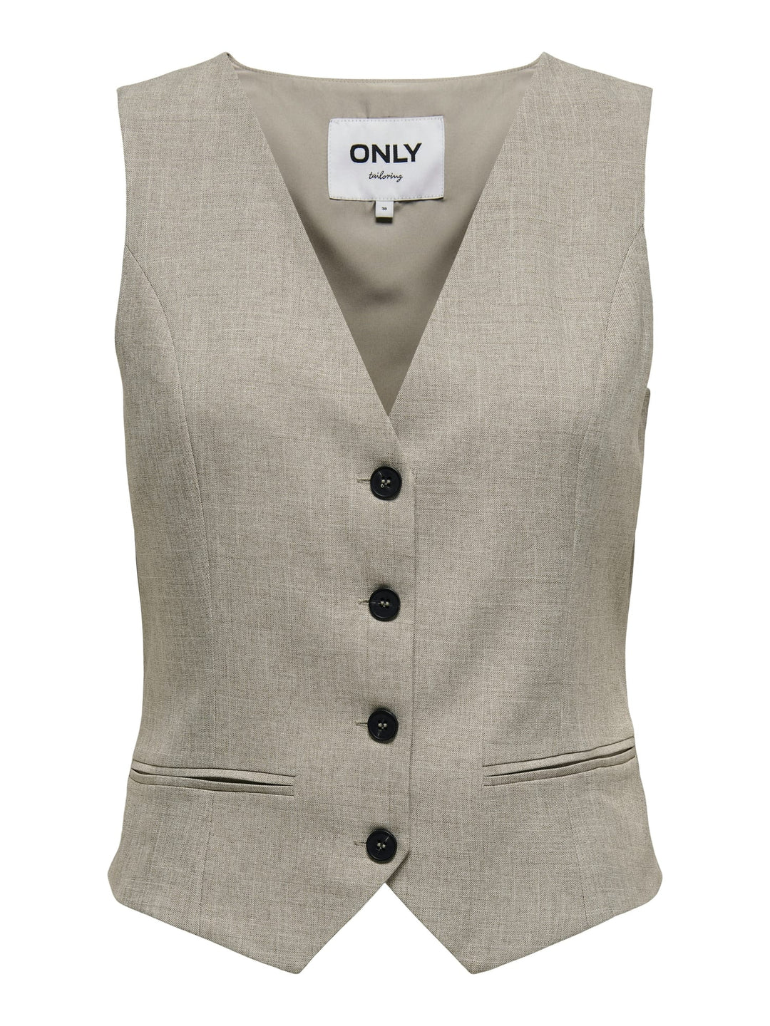 Only gilet dames bruin melee – ONLLINDA S/L MEL FIT