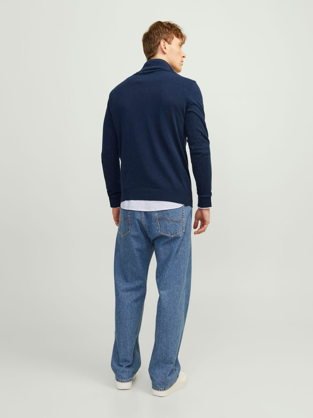 Jack & Jones JJEEMIL KNIT HALF ZIP NOOS trui rafblauw – heren