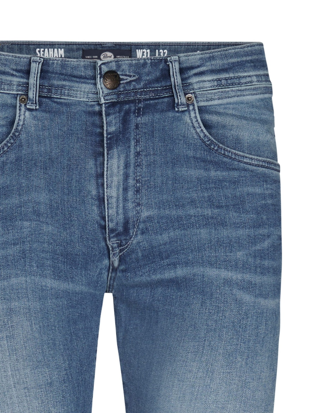 Petrol men SEAHAM 5873 L32 jeans slim fit heren - Blue Denim - L32