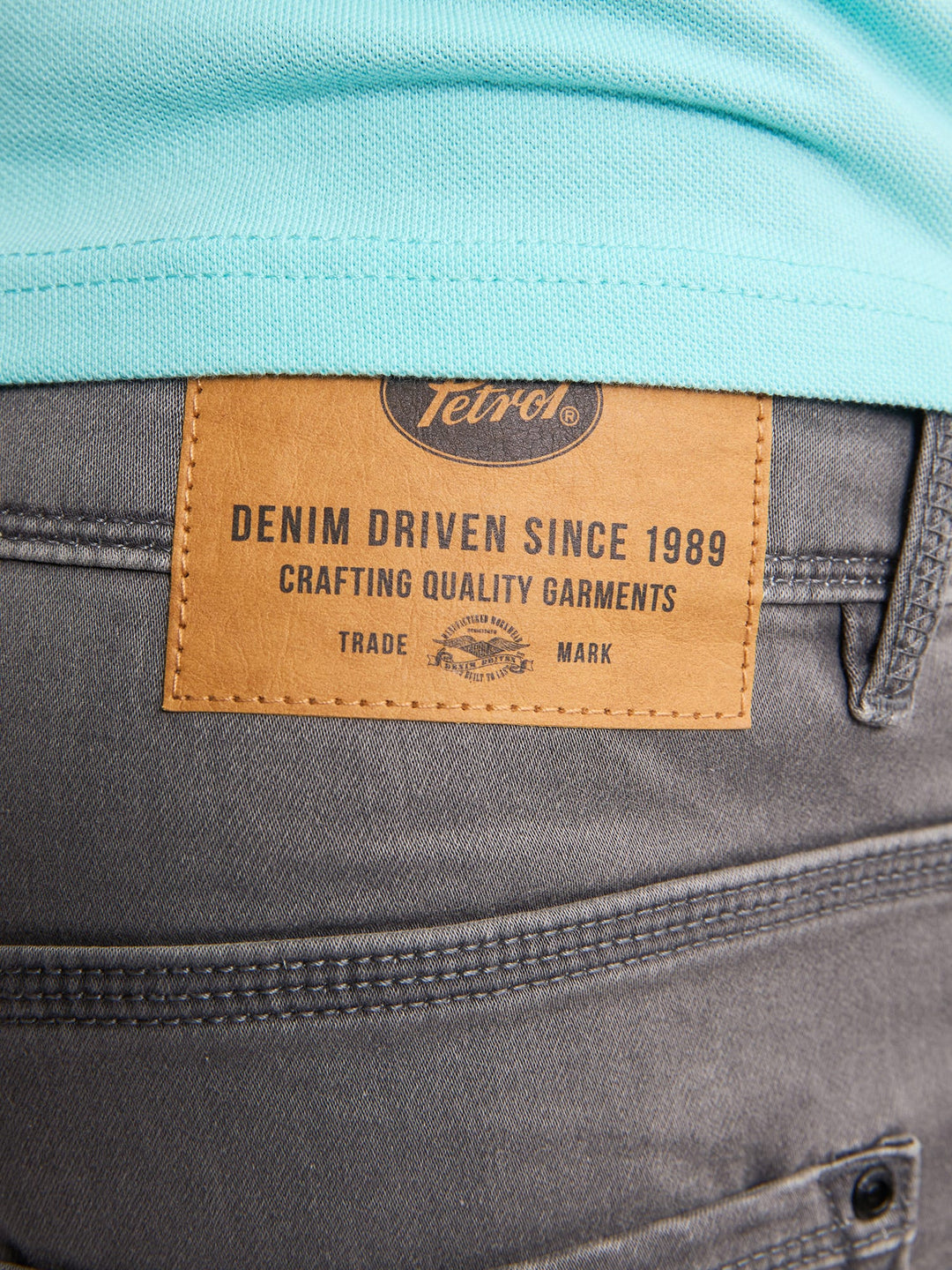 Petrol men M-ROS-SHO001 short denim heren - grijs - Grey Denim