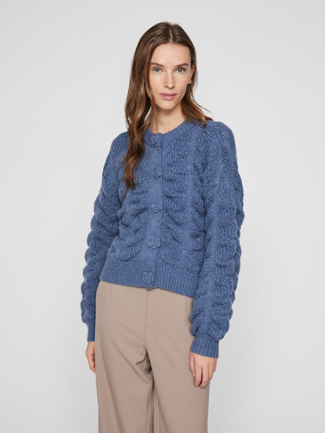 Vila VICHANA L/S KNIT CARDIGAN - rafblauw dames vest