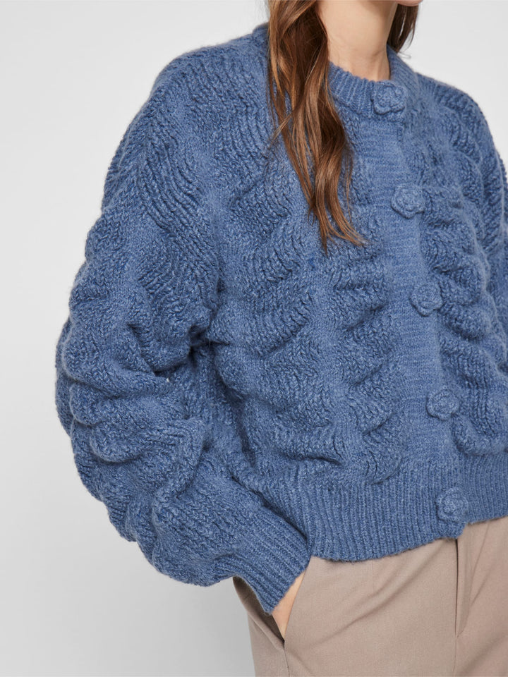Vila VICHANA L/S KNIT CARDIGAN - rafblauw dames vest