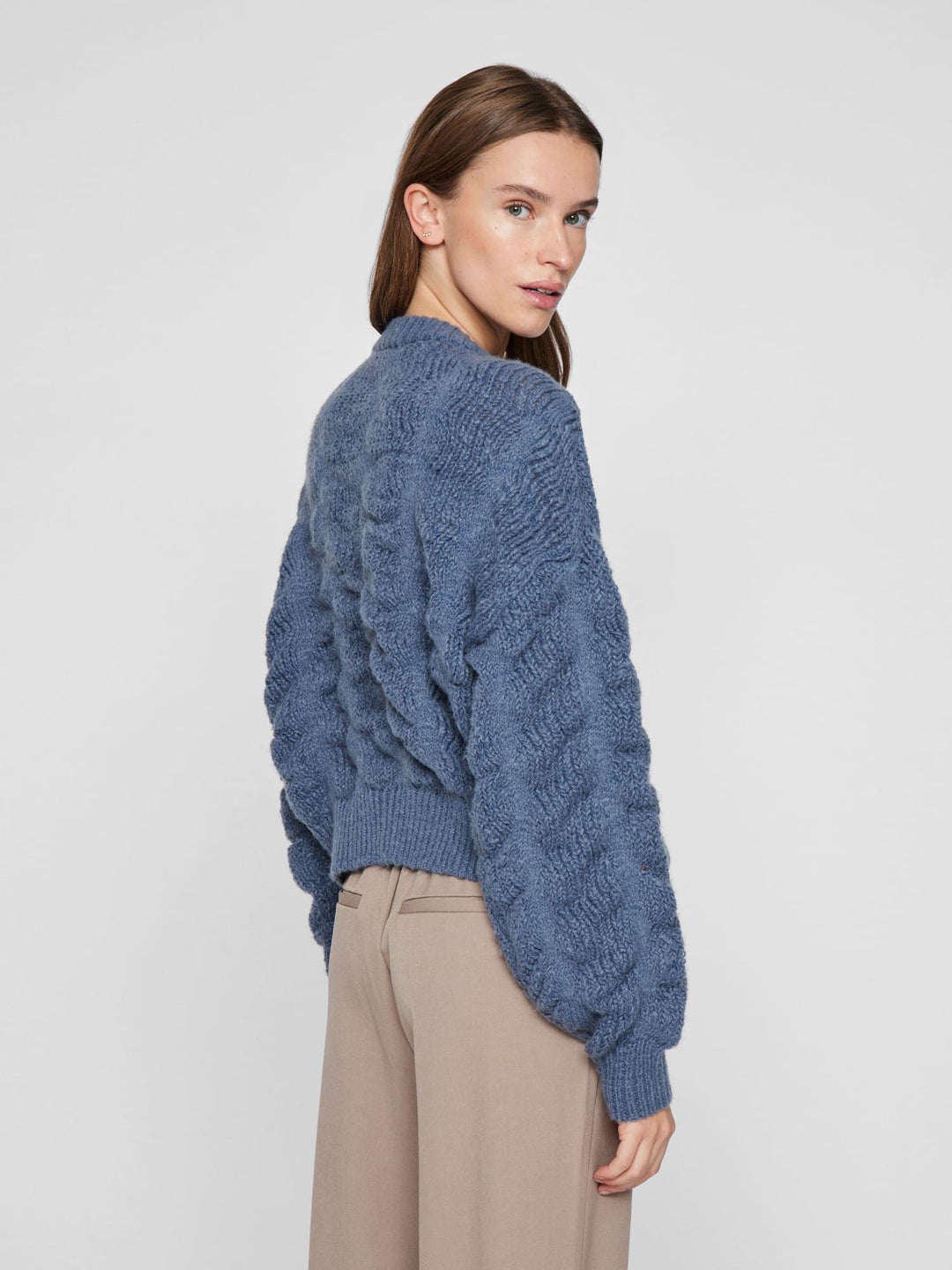 Vila VICHANA L/S KNIT CARDIGAN - rafblauw dames vest