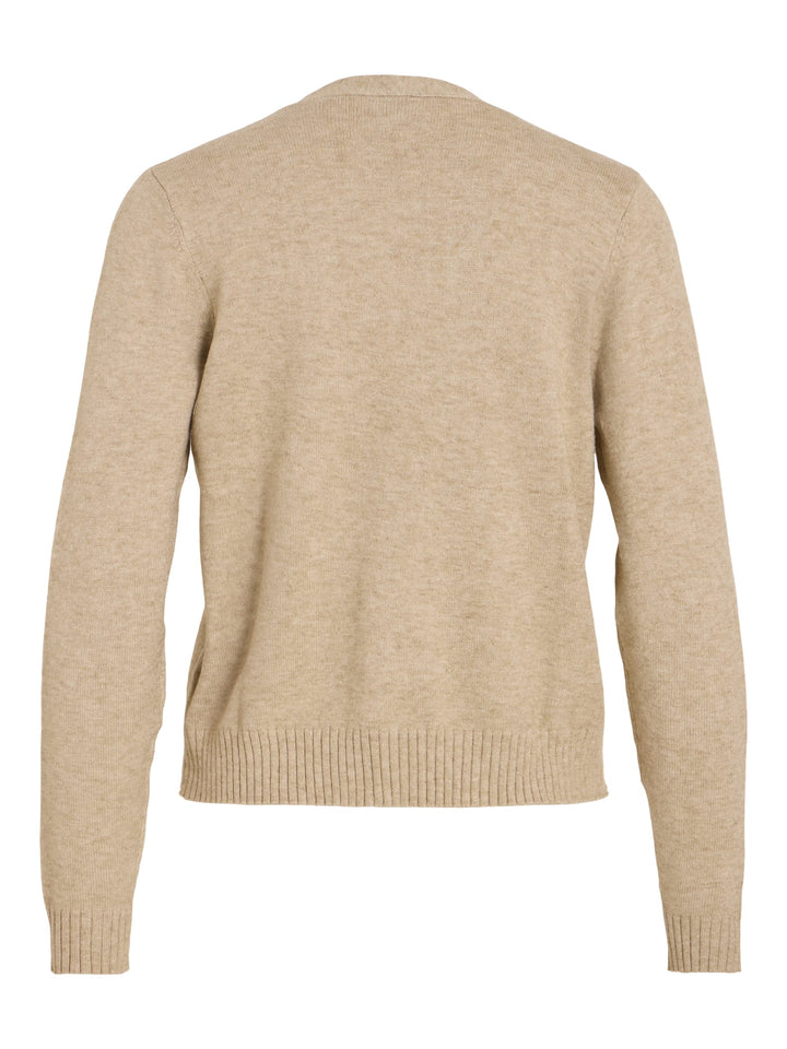 Vila 14060800 rill vest gebreid zand – dames