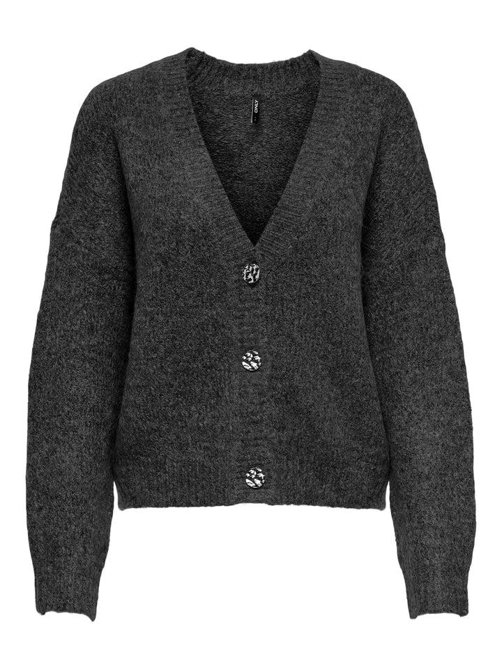 Only vest gebreid grijs – dames