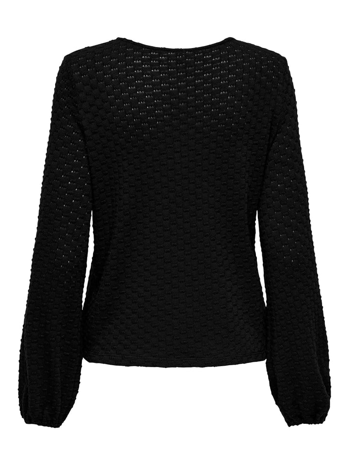 Only 15356111 Belle T-shirt l/m dames – zwart