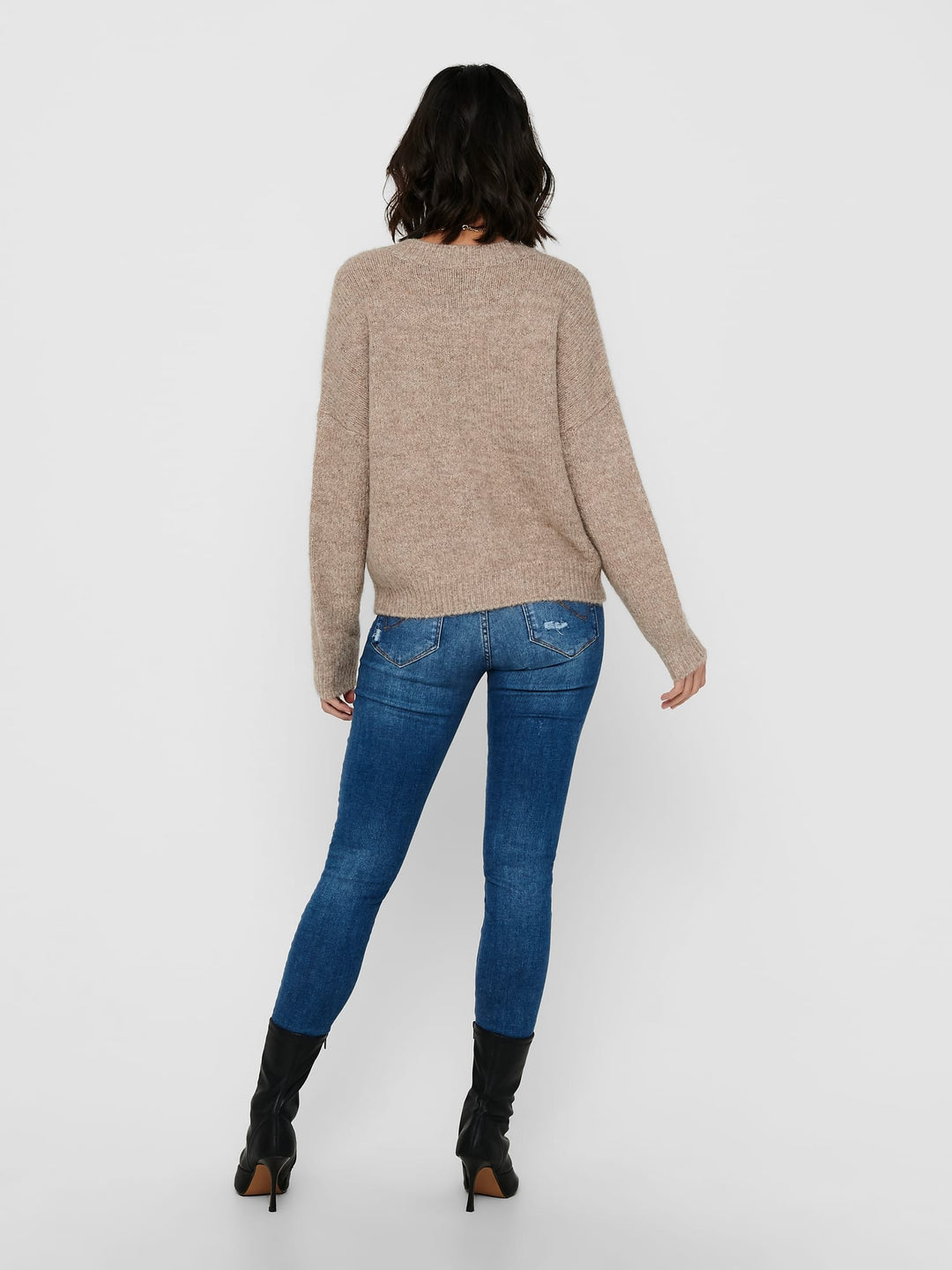 Only Zoey vest gebreid zand – dames