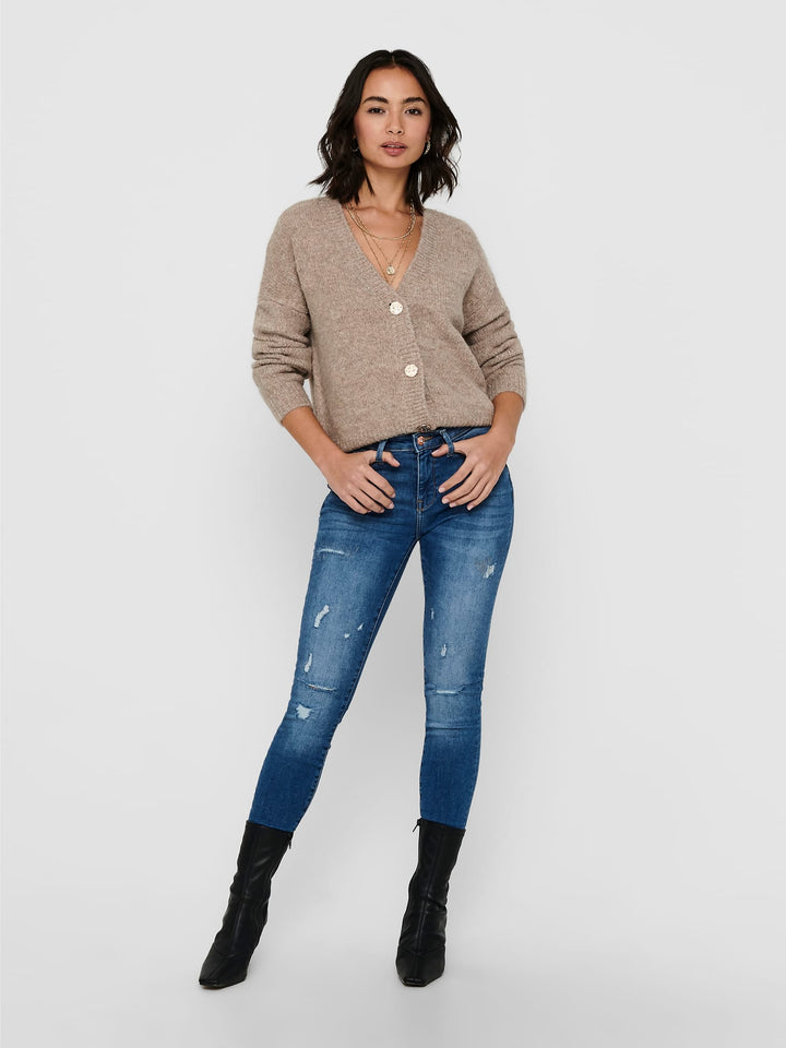 Only Zoey vest gebreid zand – dames