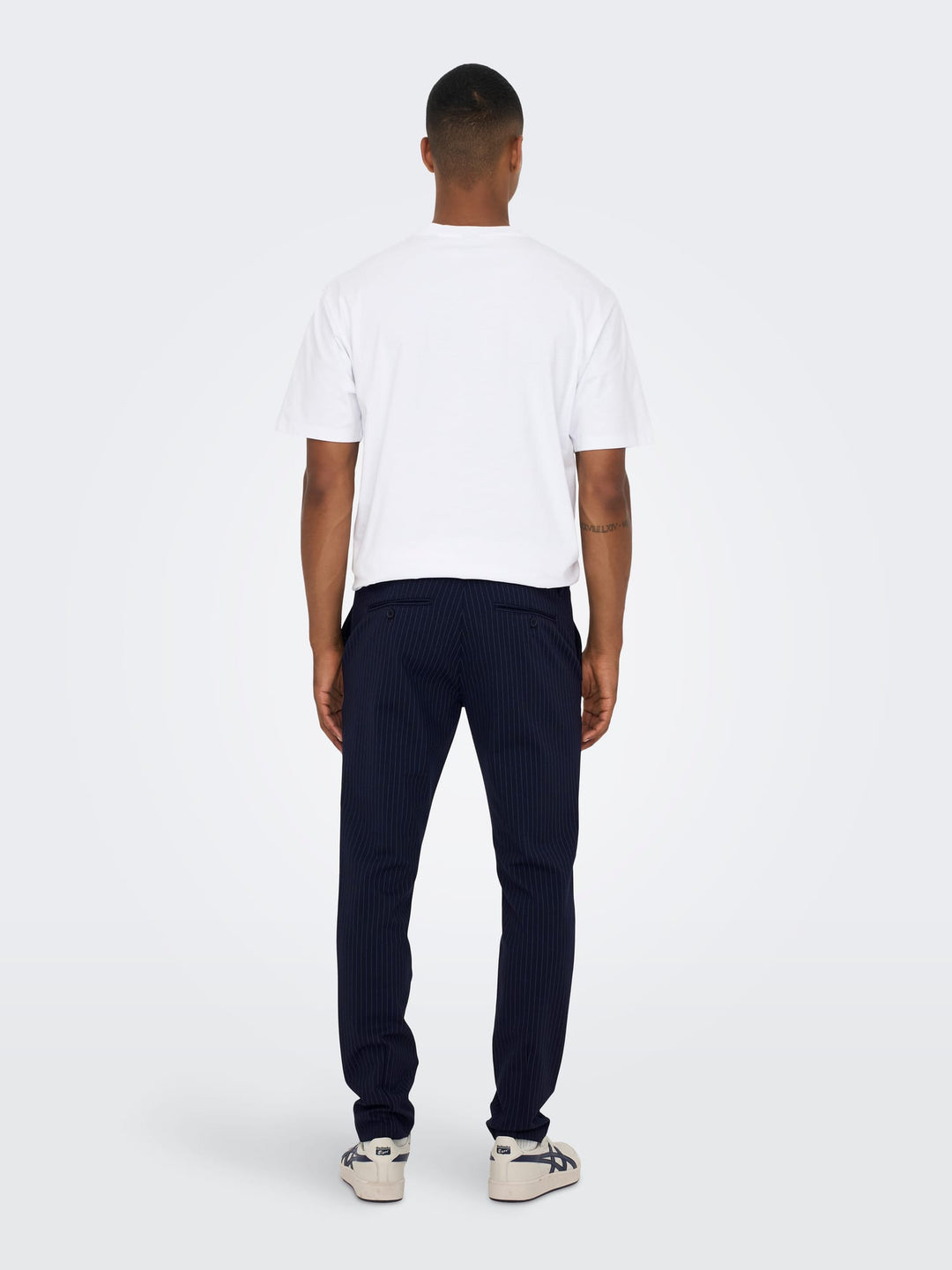 ONLY & SONS ONSMARK SLIM PANT STRIPE GW 3727 – heren - Blauw Dessin - L32