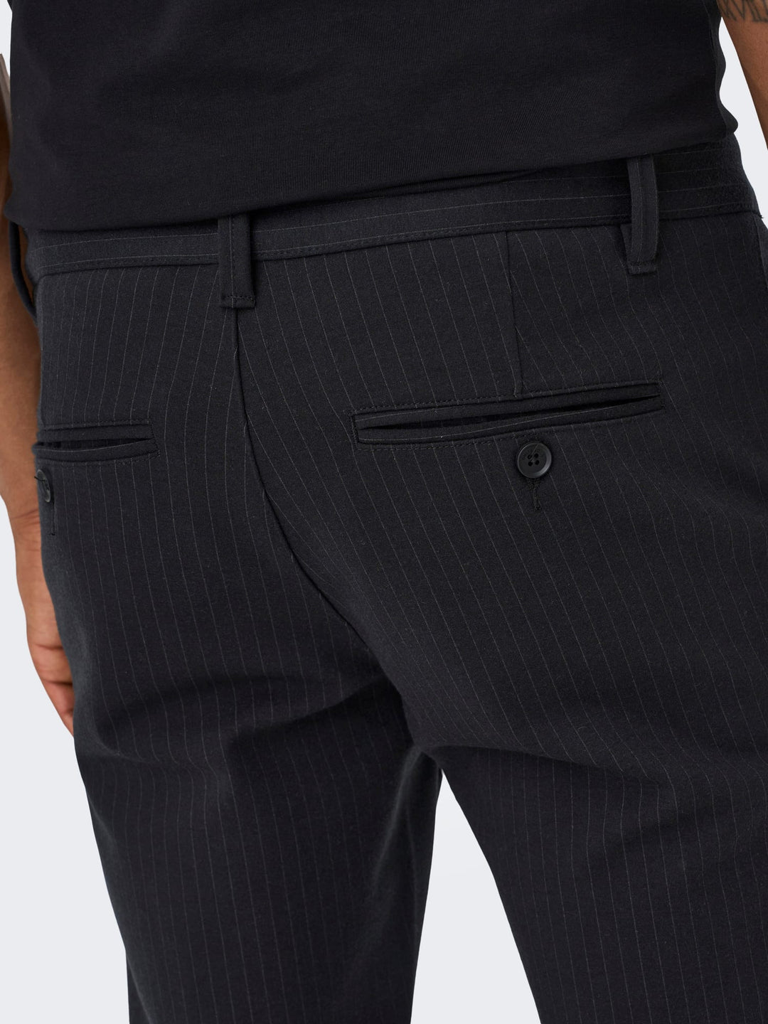 ONLY & SONS ONSmark Chinobroek zwart dessin – heren - L32