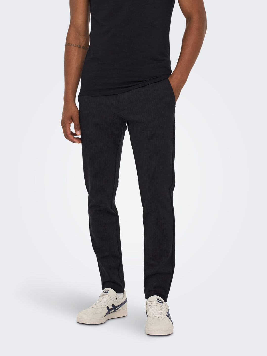 ONLY & SONS ONSmark Chinobroek zwart dessin – heren - L32