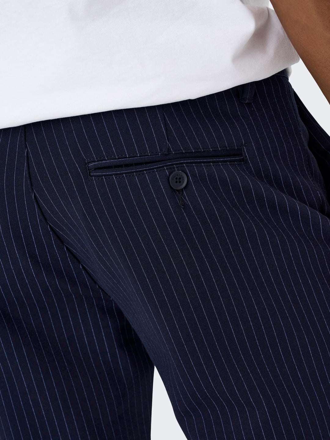 ONLY & SONS ONSMARK SLIM PANT STRIPE GW 3727 – heren - Blauw Dessin - L32