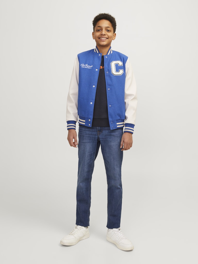 Jack & Jones Kids slim fit jeans blauw - jongens - Blue Denim