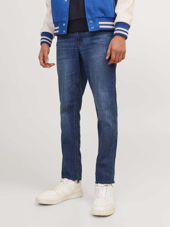Jack & Jones Kids slim fit jeans blauw - jongens - Blue Denim
