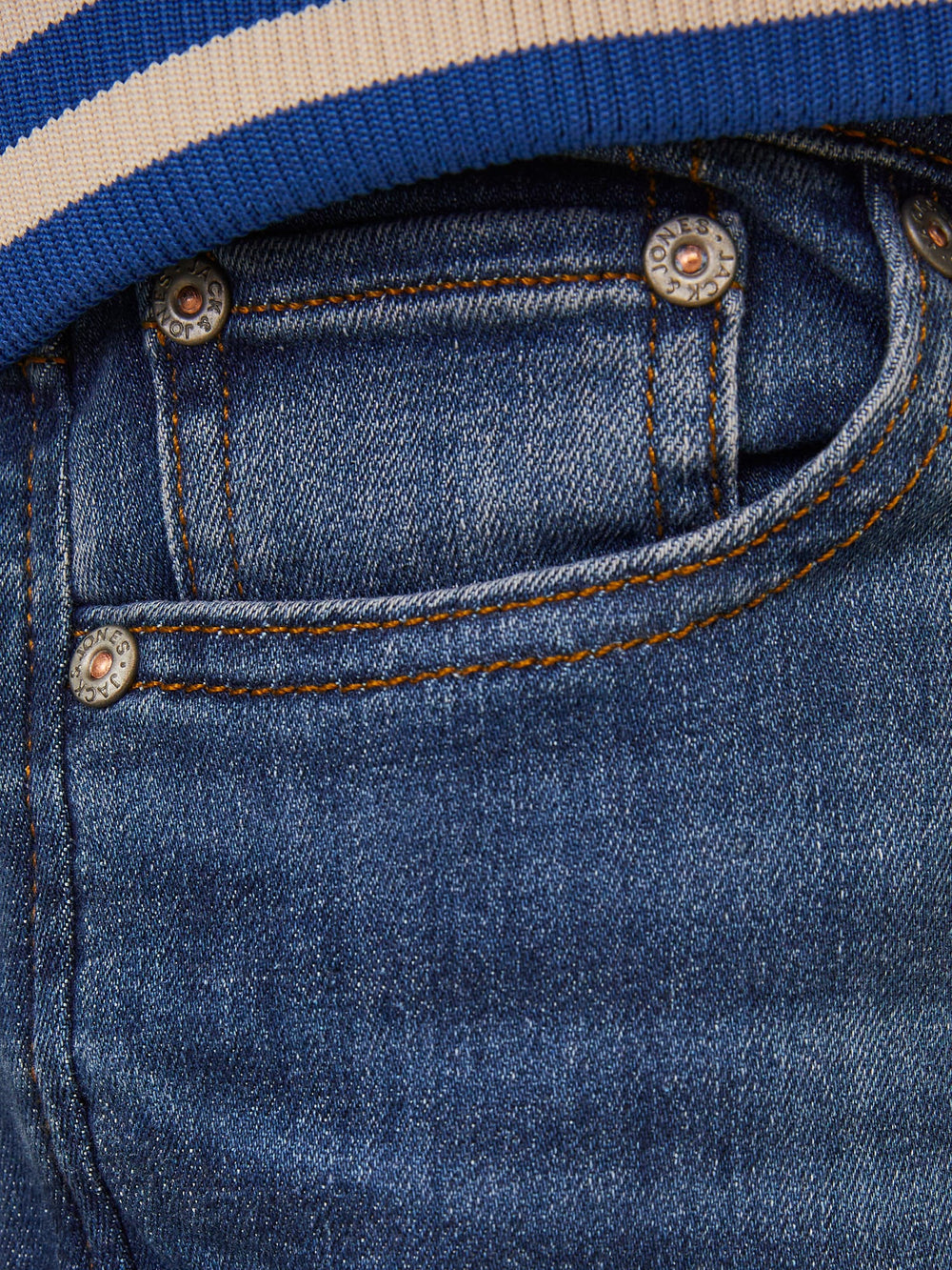 Jack & Jones Kids slim fit jeans blauw - jongens - Blue Denim