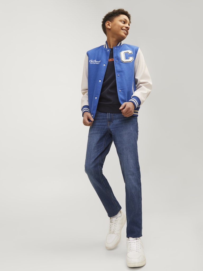 Jack & Jones Kids slim fit jeans blauw - jongens - Blue Denim