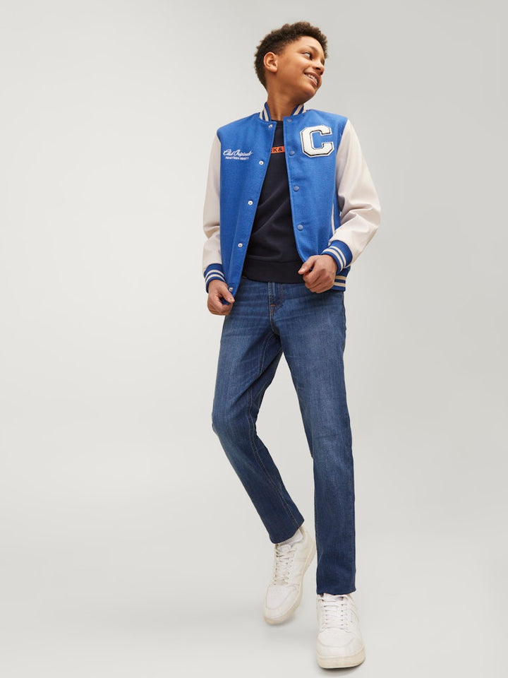 Jack & Jones Kids slim fit jeans blauw - jongens - Blue Denim