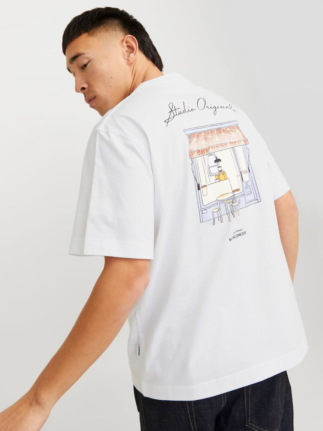 Jack & Jones JORISLINGTON T-shirt wit – heren