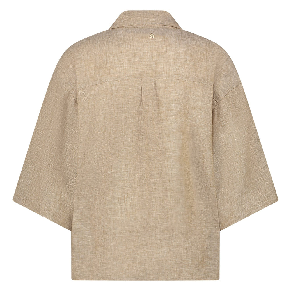Nukus Lucy blouse zand dessin – dames