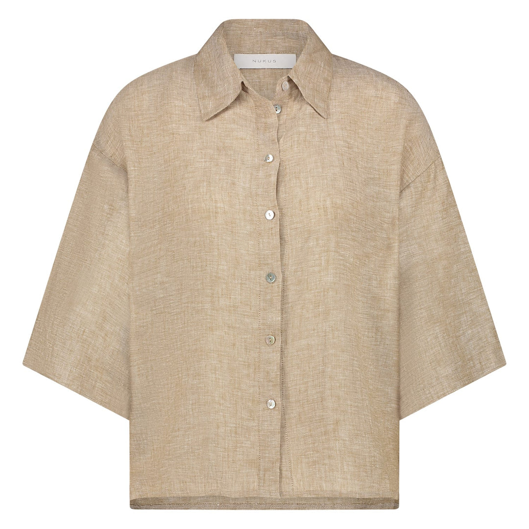 Nukus Lucy blouse zand dessin – dames