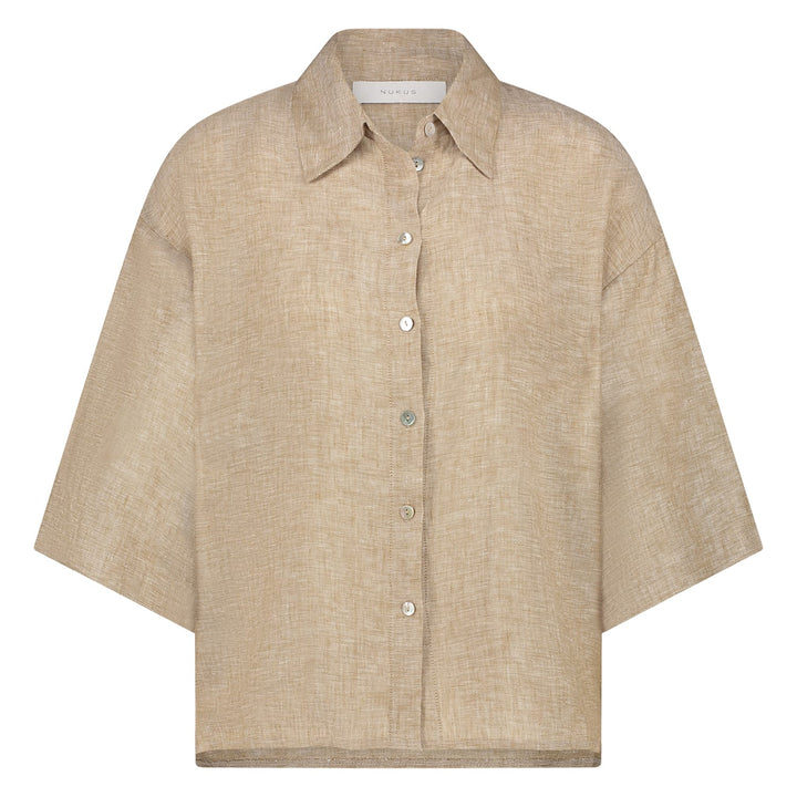 Nukus Lucy blouse zand dessin – dames