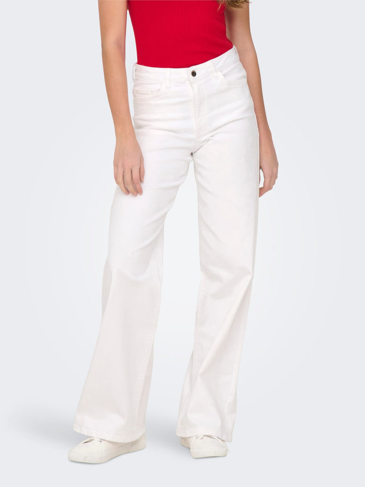 Jacqueline de Yong felina wide-leg jeans wit – dames - L34