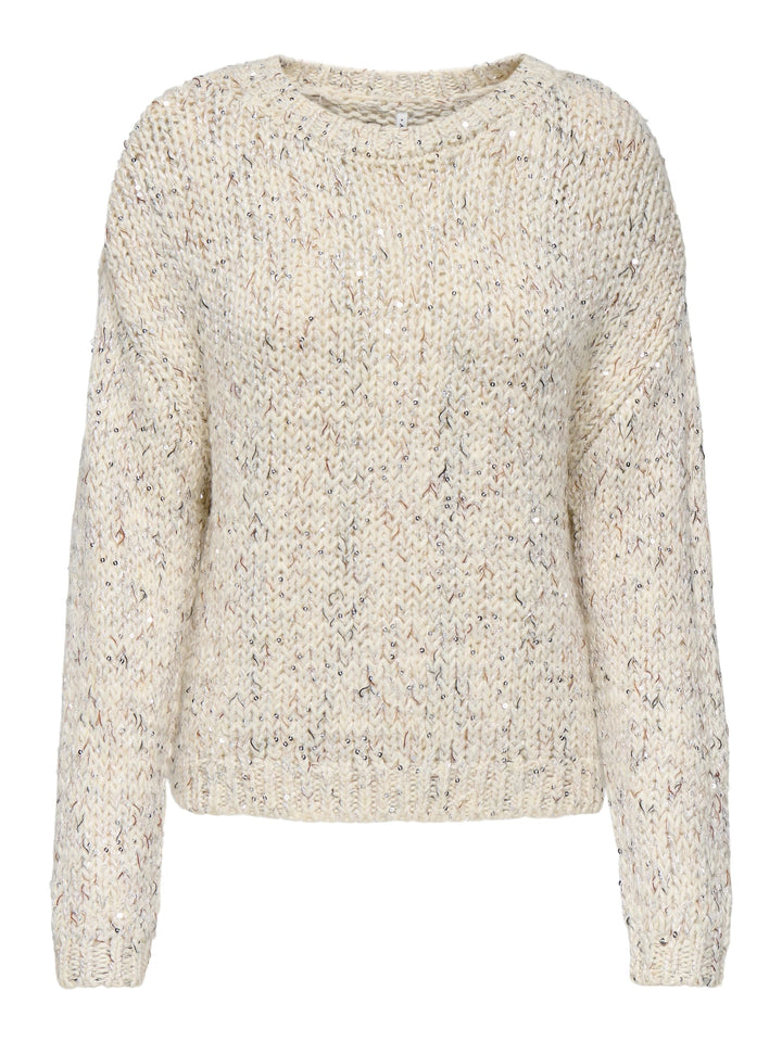 Only ONLWINTER trui ecru dessin – dames