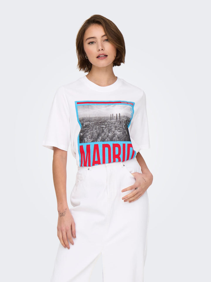 Only 15346595 Stellar t-shirt wit – dames